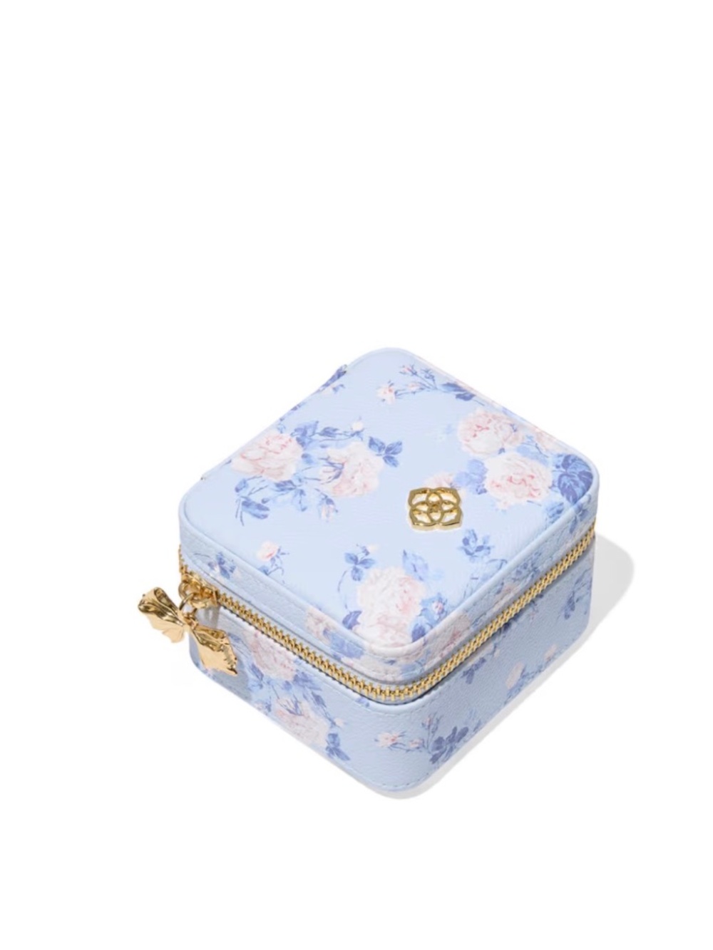 Kendra Scott x LoveShackFancy Small Zip Jewelry Case Blue Whisper